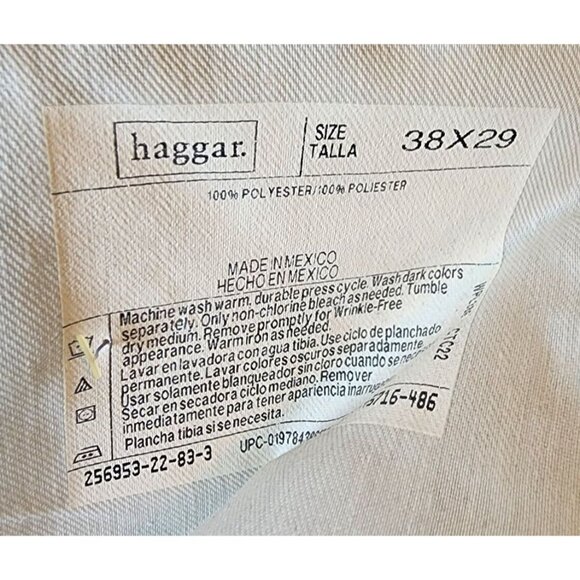 NEW Haggar Cool 18 Navy Blue Comfort Equipped Wrinkle Free Pants Size 38 x 29 - Picture 12 of 13